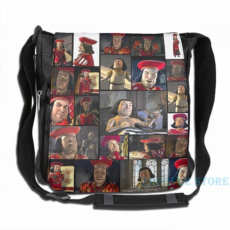 Lord Farquaad USB Charge Backpack School Travel Laptop Bag