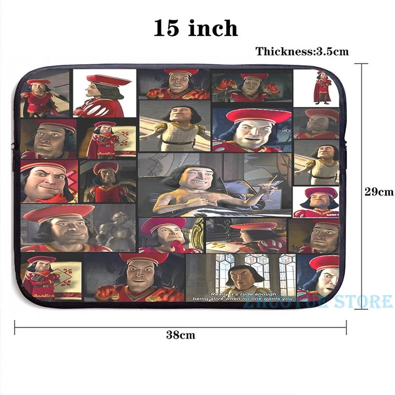 Lord Farquaad USB Charge Backpack School Travel Laptop Bag