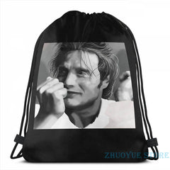 Funny Graphic Print Mads Hannibal USB Charge Backpack School Bag