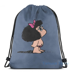 Mafalda Graphic Print Swimsuit USB Charge Backpack