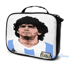 Maradona Graphic Print USB Charge Backpack - School Travel Laptop Bag
