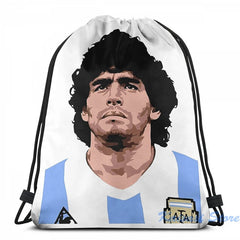 Maradona Graphic Print USB Charge Backpack - School Travel Laptop Bag