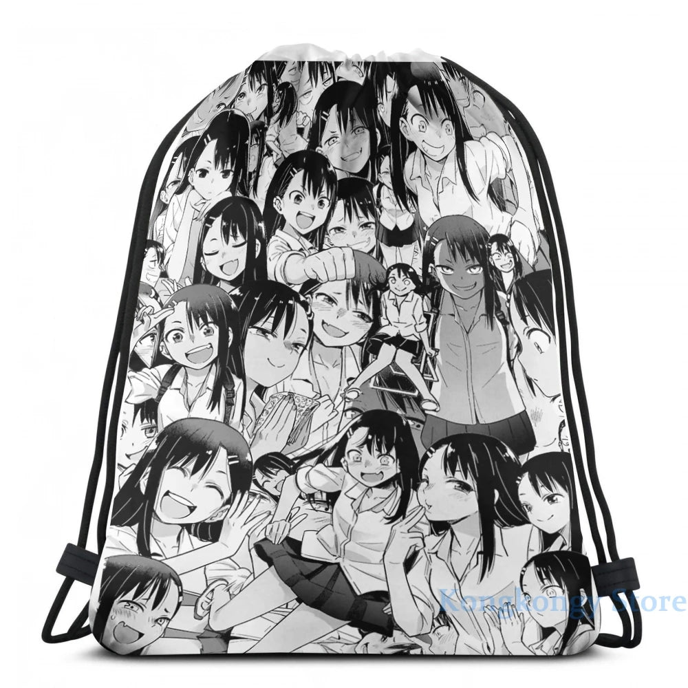 Nagatoro Graphic Print USB Charge Backpack School Travel Laptop Bag