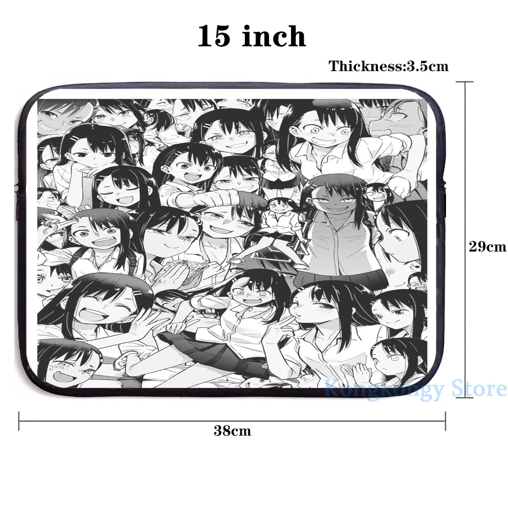 Nagatoro Graphic Print USB Charge Backpack School Travel Laptop Bag