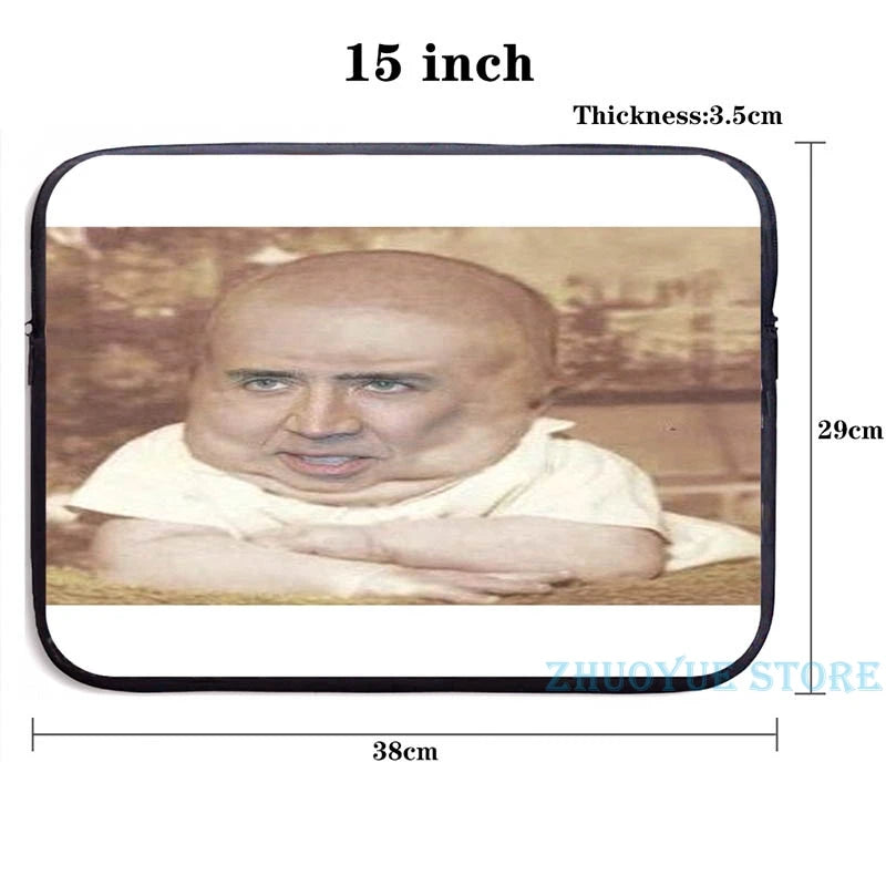Funny Nicolas Cage Baby USB Charge Backpack School Travel Laptop Bag