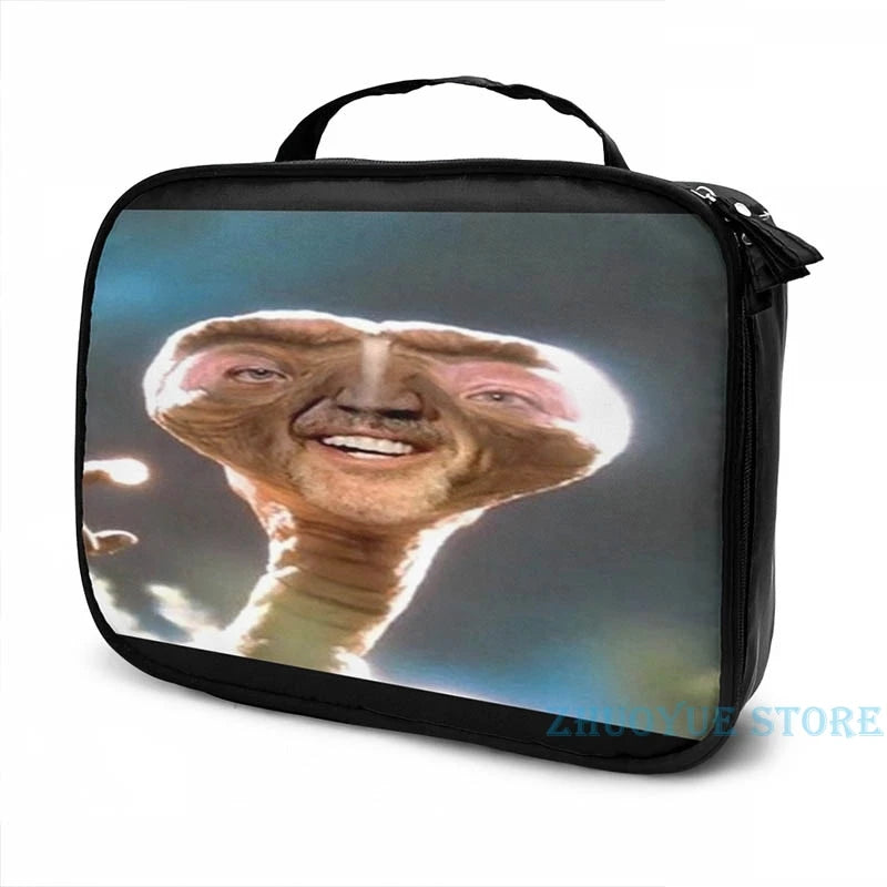 Funny Nicolas Cage ET USB Charge Backpack Men Women Travel School Laptop Bag