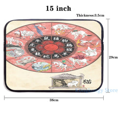 Okami Zodiac Wheel USB Charge Backpack School Travel Laptop Bag