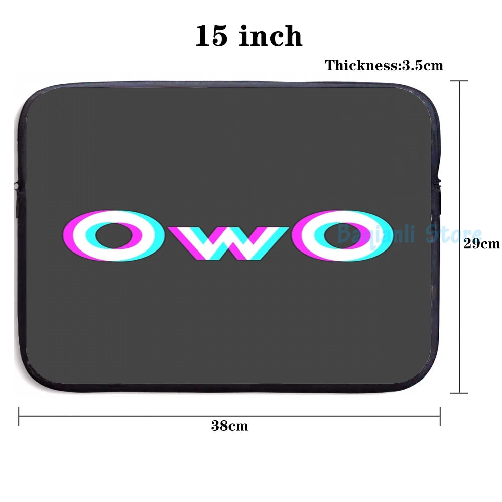 Funny OwO Anime Meme USB Charge Backpack - Vaporwave Graphic Print