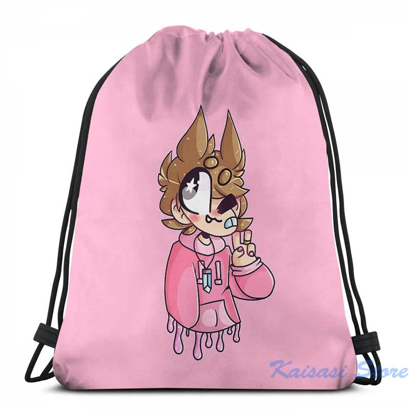 Pastel Tord Eddsworld USB Charge Backpack School Travel Laptop Bag