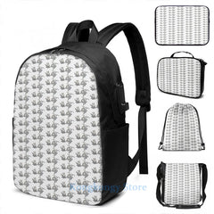 Popee The Performer Graphic Print USB Charge Backpack