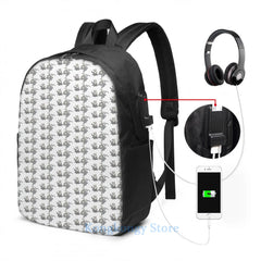Popee The Performer Graphic Print USB Charge Backpack