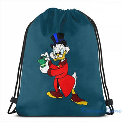 USB Charge Backpack Scrooge McDuck Print Travel Laptop Bag