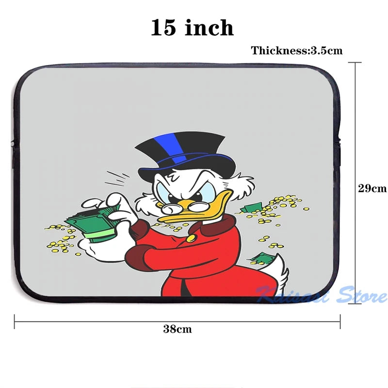 Scrooge McDuck USB Charge Backpack Funny Print School Bag