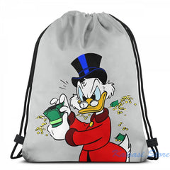 Scrooge McDuck USB Charge Backpack Funny Print School Bag