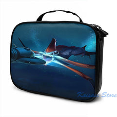 Subnautica Sea Monster USB Charge Backpack, Men Women Travel Laptop Bag