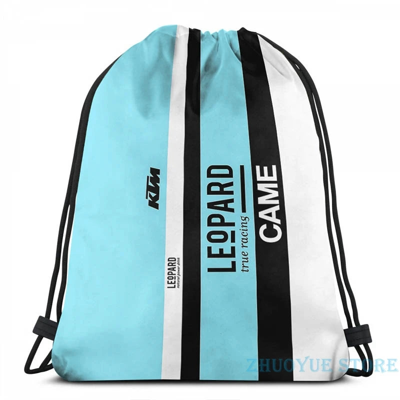 Funny Leopard Racing Backpack USB Charge School Travel Laptop Bag