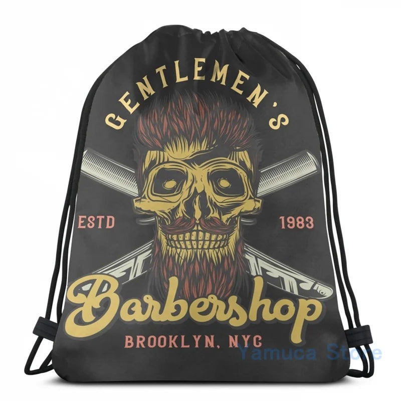 Barber Shop USB Charge Backpack Men Women Travel Laptop Bag