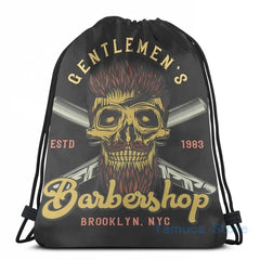 Barber Shop USB Charge Backpack Men Women Travel Laptop Bag