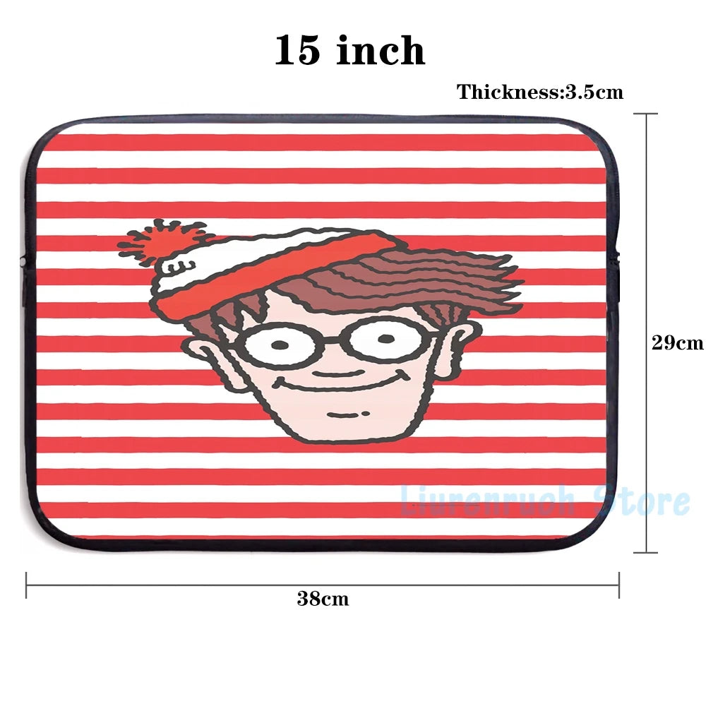 Where's Waldo Face USB Charge Backpack School Bag