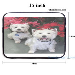 Funny Westie Christmas USB Charge Backpack School Travel Laptop Bag