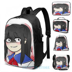 Yandere-chan USB Charge Backpack - Yandere Simulator School Bag