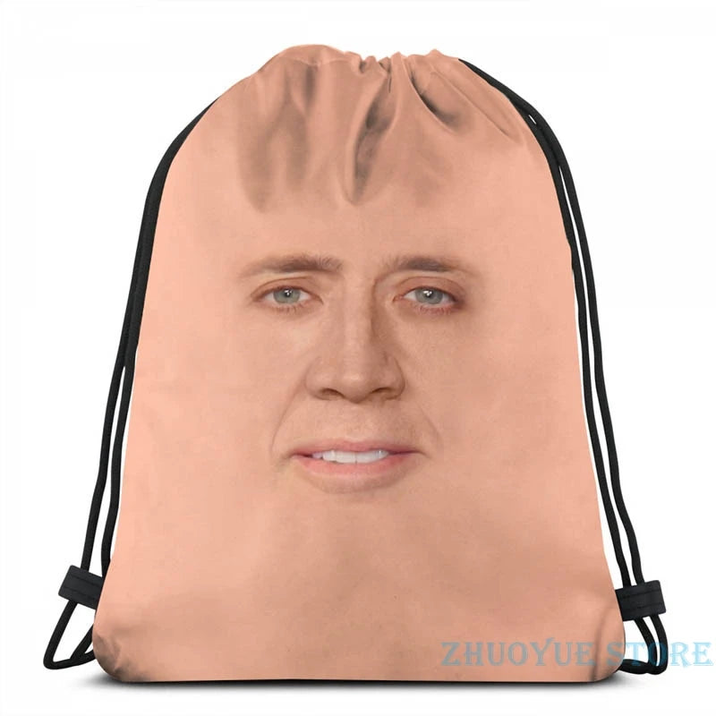 Nicolas Cage Face USB Charge Backpack Men Women Travel Laptop Bag