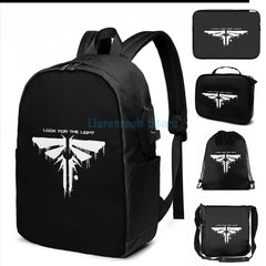 The Last of Us USB Charge Backpack School Travel Laptop Bag