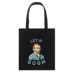 Funny Let it Gogh Canvas Women Shopping Bags Girl Shoulder Cloth Bags