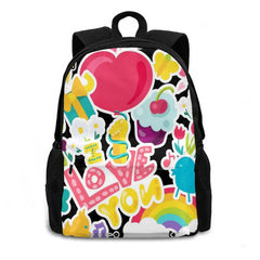Funny Love Travel Laptop School Backpack Bag