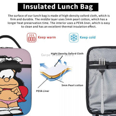 Mafalda Insulated Lunch Bag for Women Quino Comic Cartoon Cooler Thermal