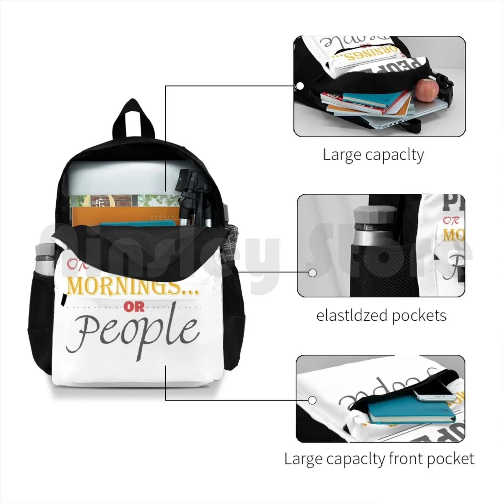 Funny Morning People Outdoor Hiking Backpack