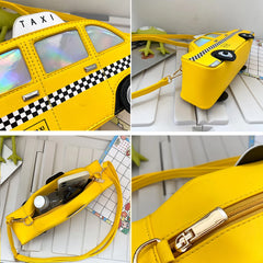 Funny York Taxi Crossbody Bag Car Shaped Shoulder Handbag Harajuku Tote
