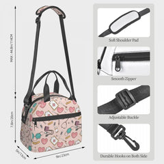 Funny Nurse Insulated Lunch Bag for Women Waterproof Nursing Cooler