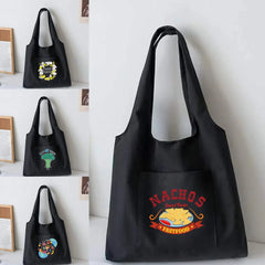 Funny Pattern Canvas Vest Bag Women Shopping Bags Ladies Shoulder Bag