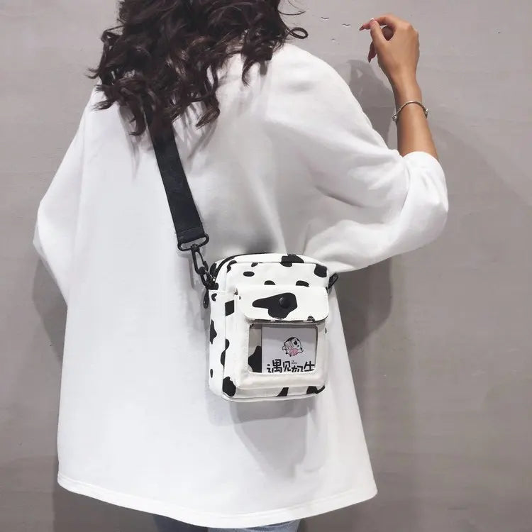 Funny Personality Cow Dots Women's Crossbody Bag for Shopping