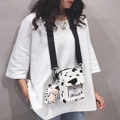 Funny Personality Cow Dots Women's Crossbody Bag for Shopping