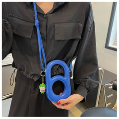 Funny Personality Paper Clip Mobile Phone Bag Female Hollow Out Small Bag