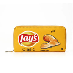 Funny Potato Chips Women Crossbody Handbag Canvas Shoulder Bag
