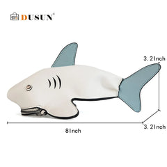 Funny Shark Shaped Women Shoulder Messenger Bag PU leather Phone Bag
