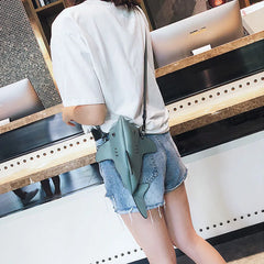 Funny Shark Shaped Women Shoulder Messenger Bag PU leather Phone Bag