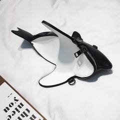 Funny Shark Shaped Women Shoulder Messenger Bag PU leather Phone Bag