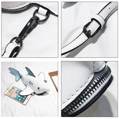 Funny Shark Shaped Women Shoulder Messenger Bag PU leather Phone Bag