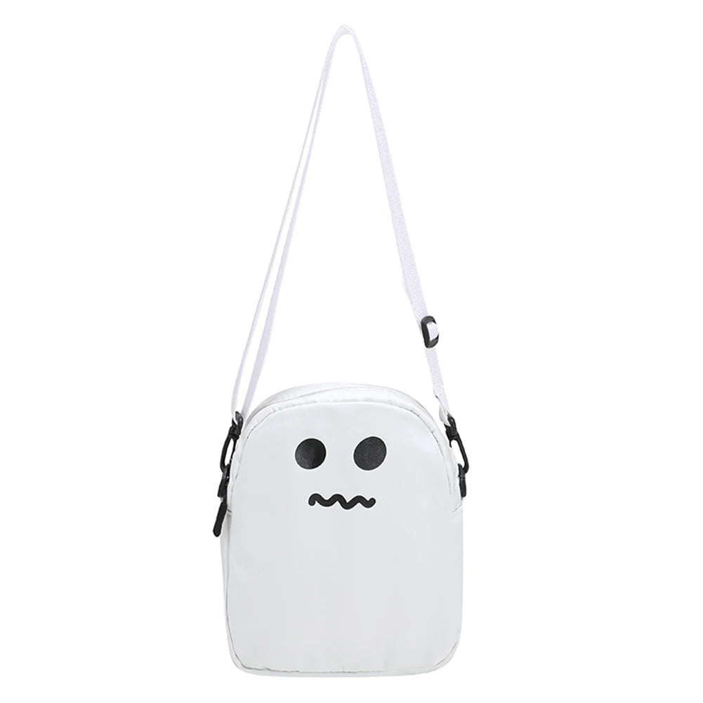 Funny Shoulder Bag Women Nylon Ghost Crossbody Bags Cartoon Harajuku