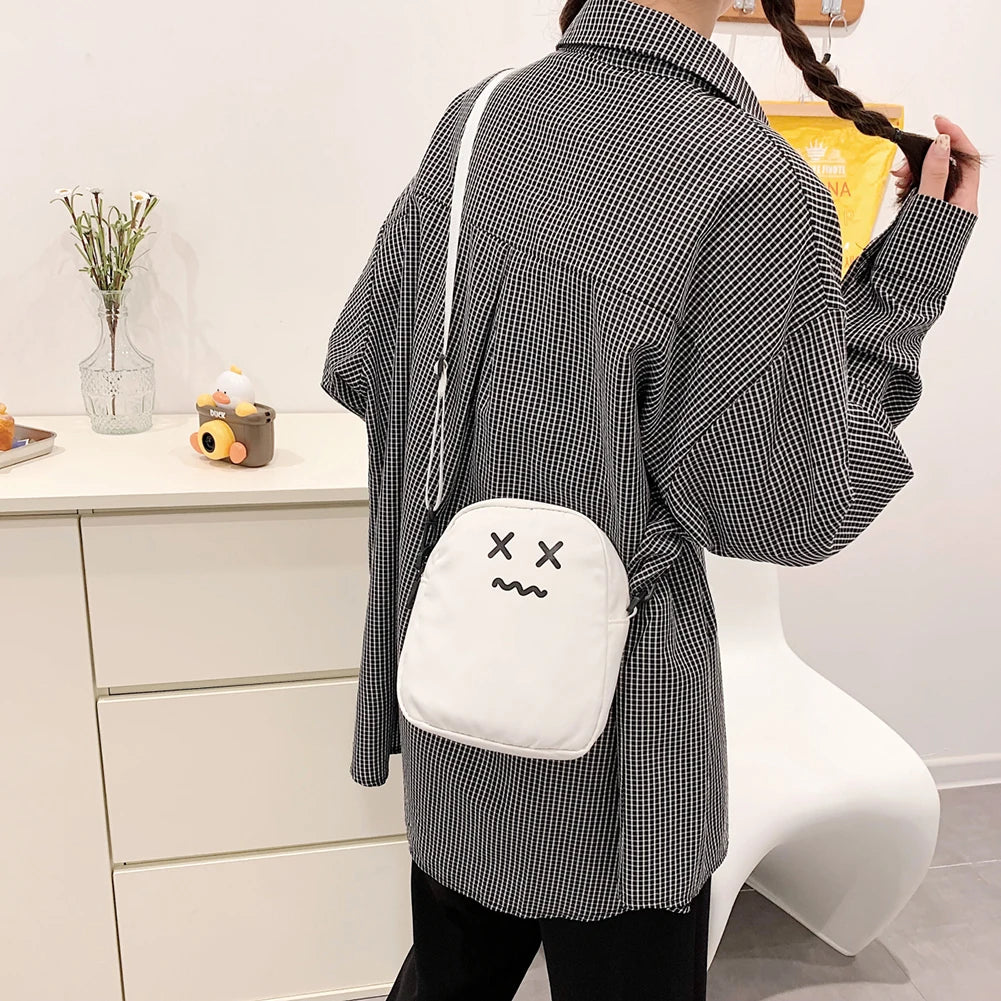 Funny Shoulder Bag Women Nylon Ghost Crossbody Bags Cartoon Harajuku
