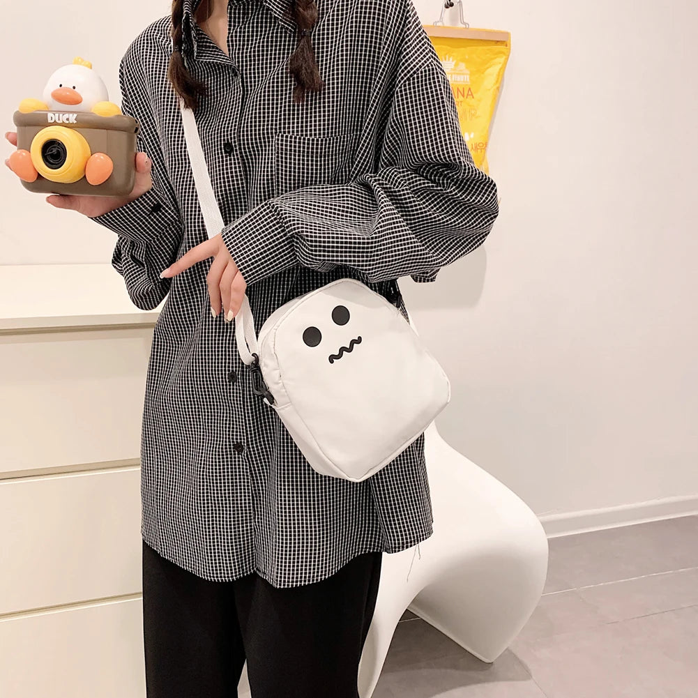 Funny Shoulder Bag Women Nylon Ghost Crossbody Bags Cartoon Harajuku