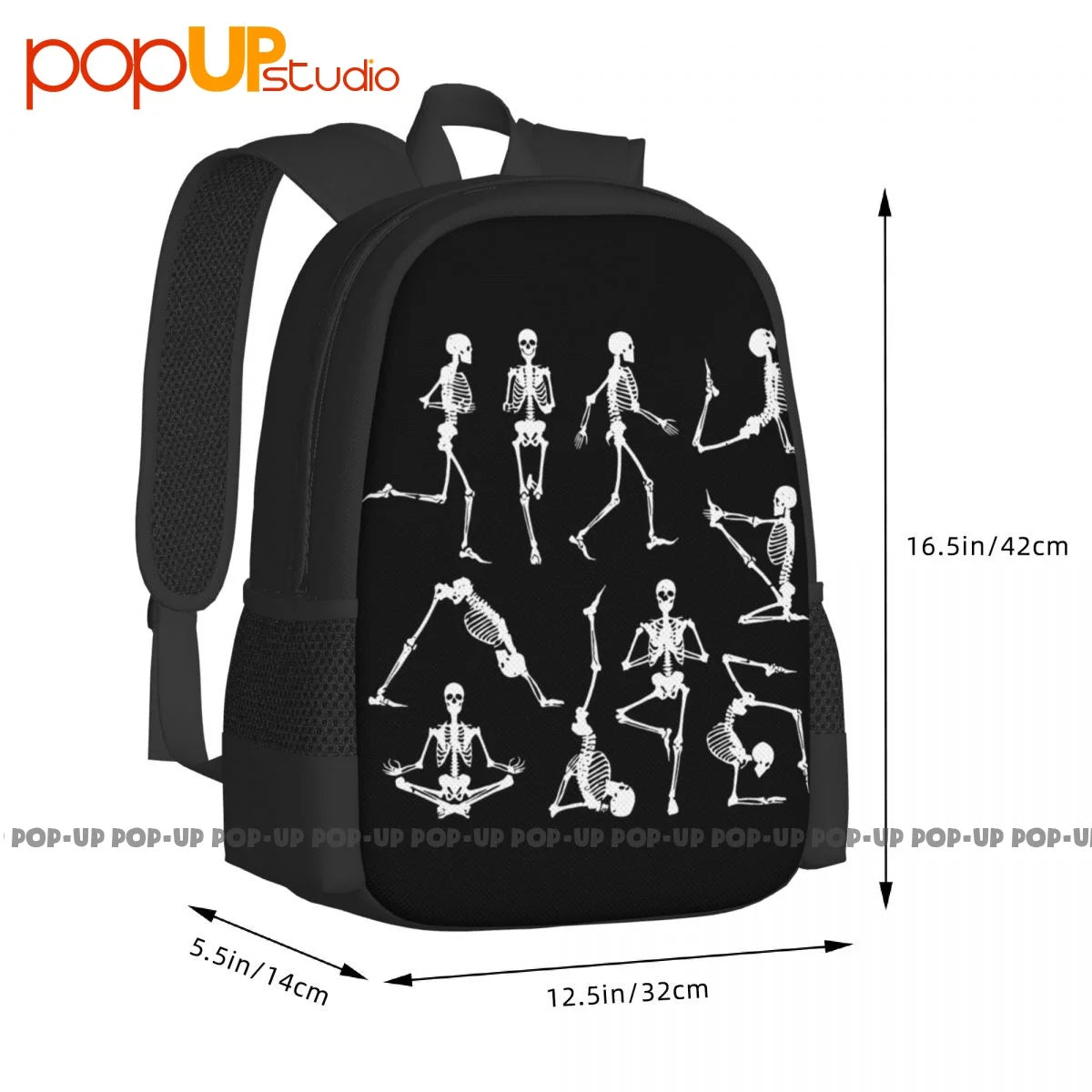 Funny Skeleton Yoga Backpack Large Capacity Print Gym Bag for Travel