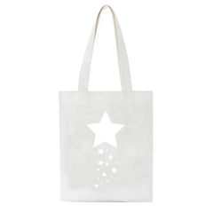 Funny Star Canvas Women Shopping Bags Girl Shoulder Cloth Bags Reusable