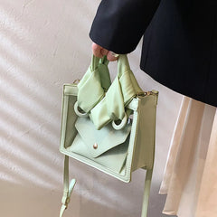 Funny Transparent Handbags Women Pu Leather Ladies Shoulder Crossbody Bags