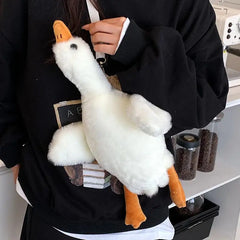 Funny Duck Girl Plush Toy Cross-body Bag Lady Duck Bag Women Plush Purse