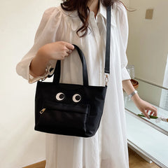Funny Eyes Tote Bag Nylon Shoulder Handbag